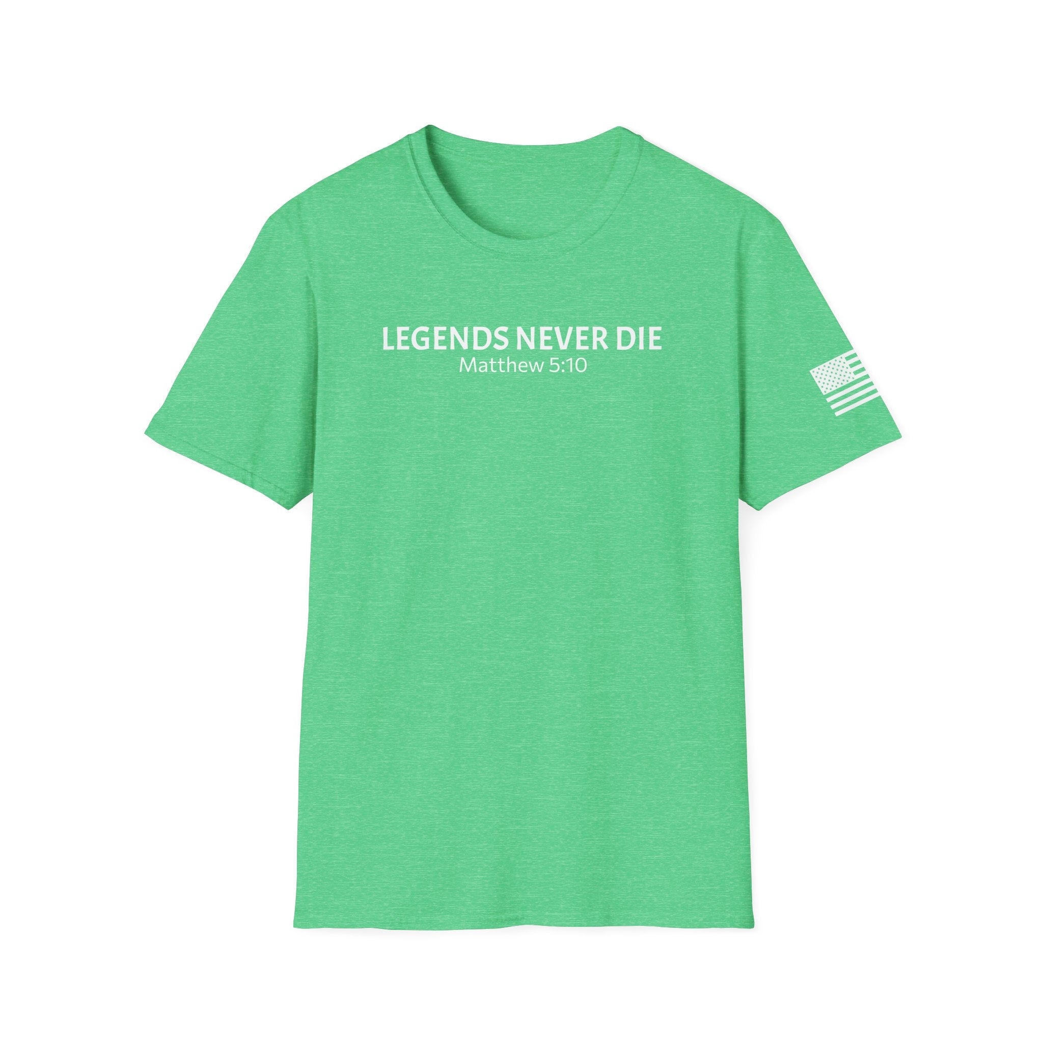 Legends Never Die Tee w/verse, Charlie Kirk