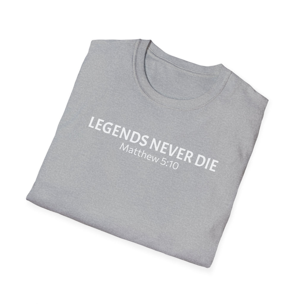 Legends Never Die Tee w/verse, Charlie Kirk