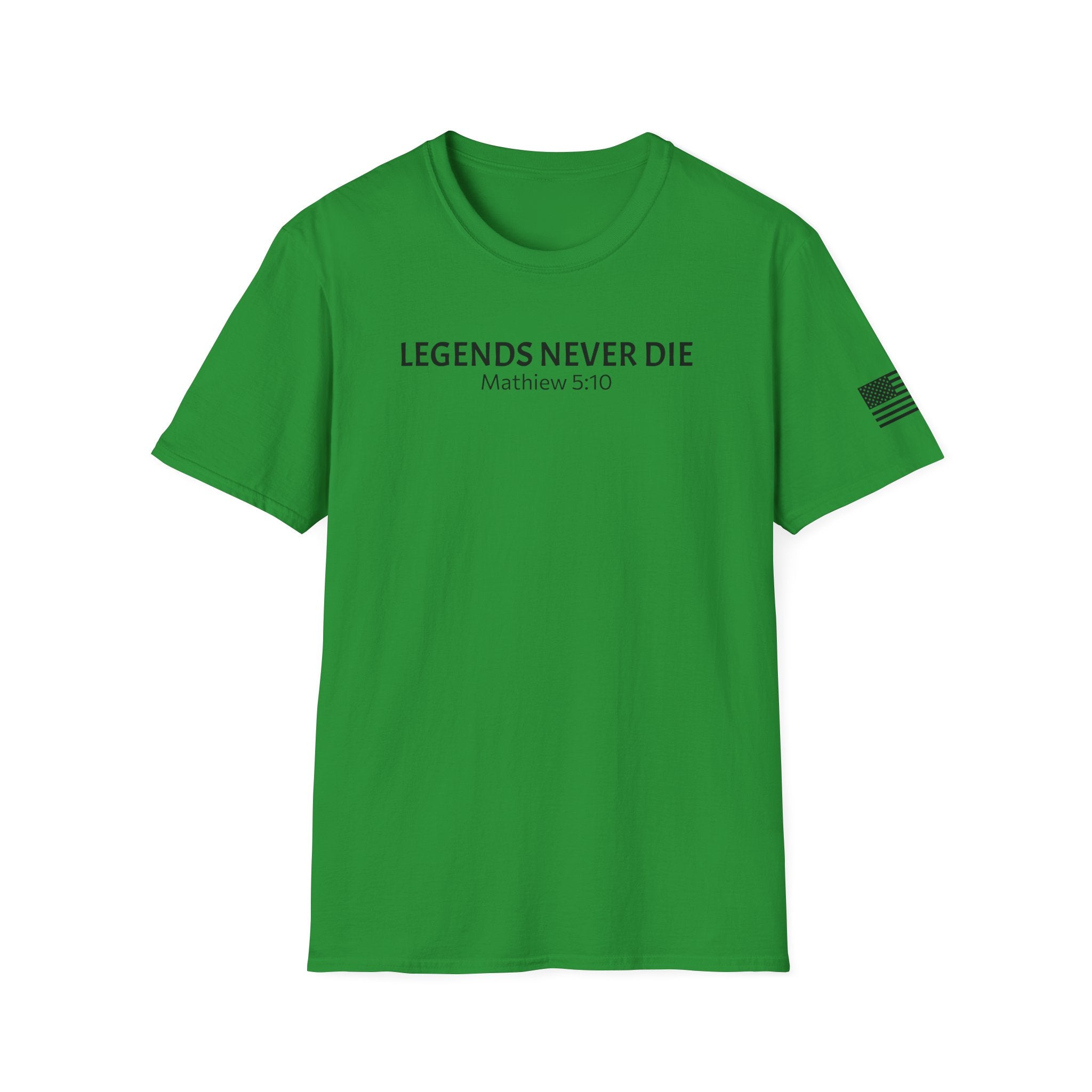 Legends Never Die Tee, Charlie Kirk, with Verse