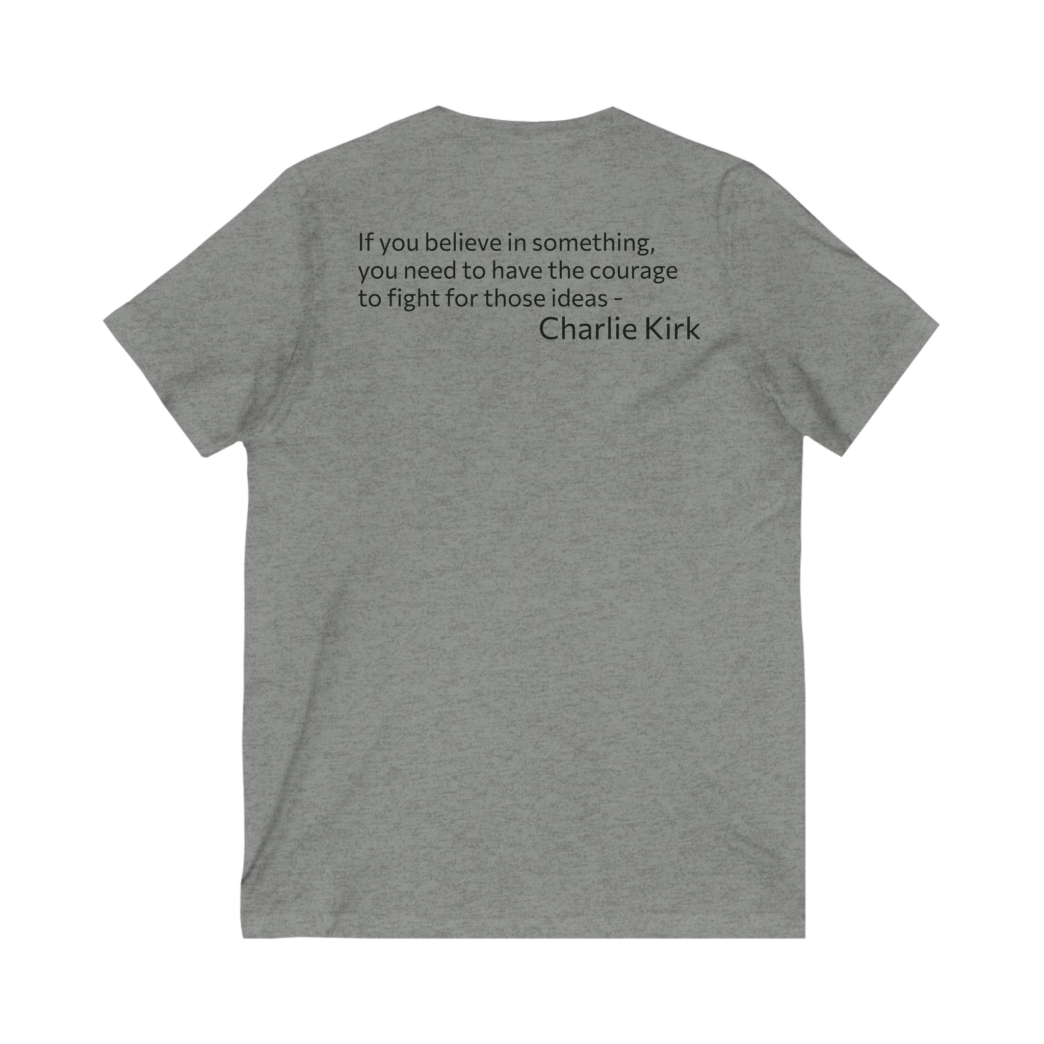 Legends Never Die V-Neck Tee w/verse, Charlie Kirk