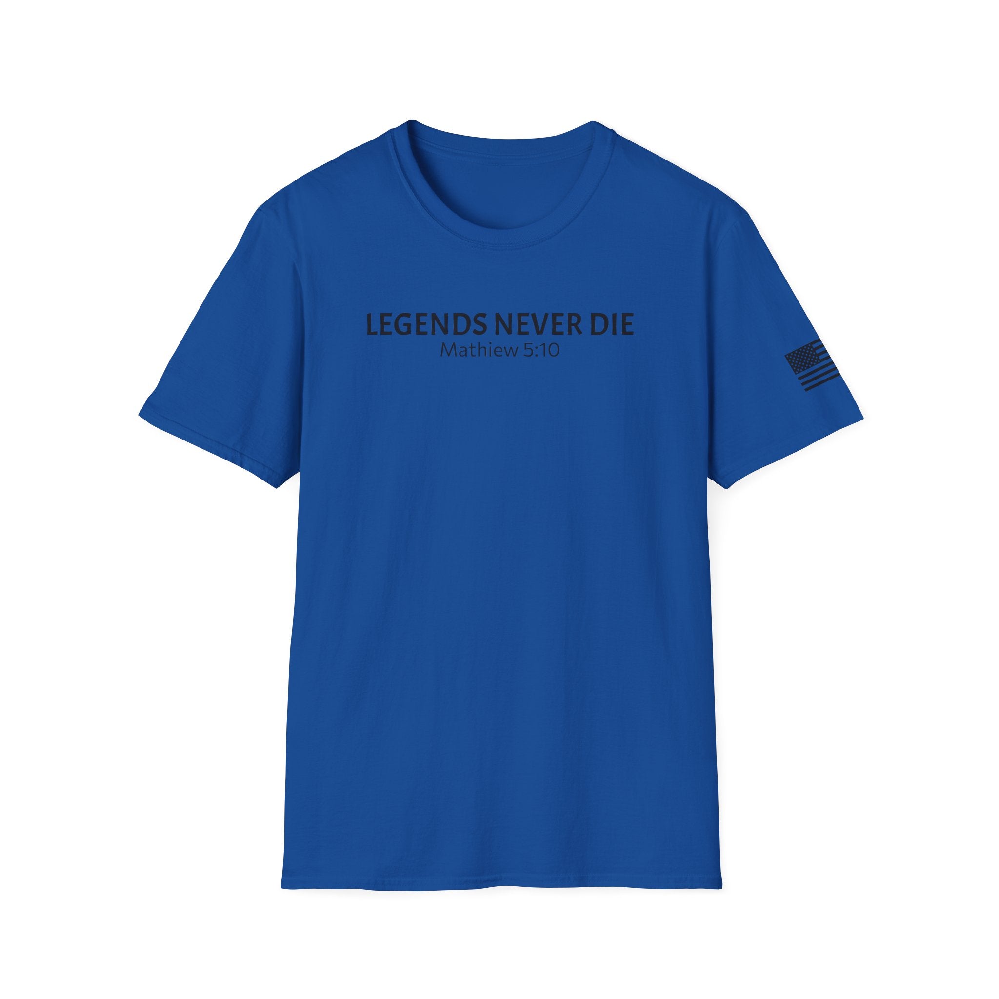 Legends Never Die Tee, Charlie Kirk, with Verse