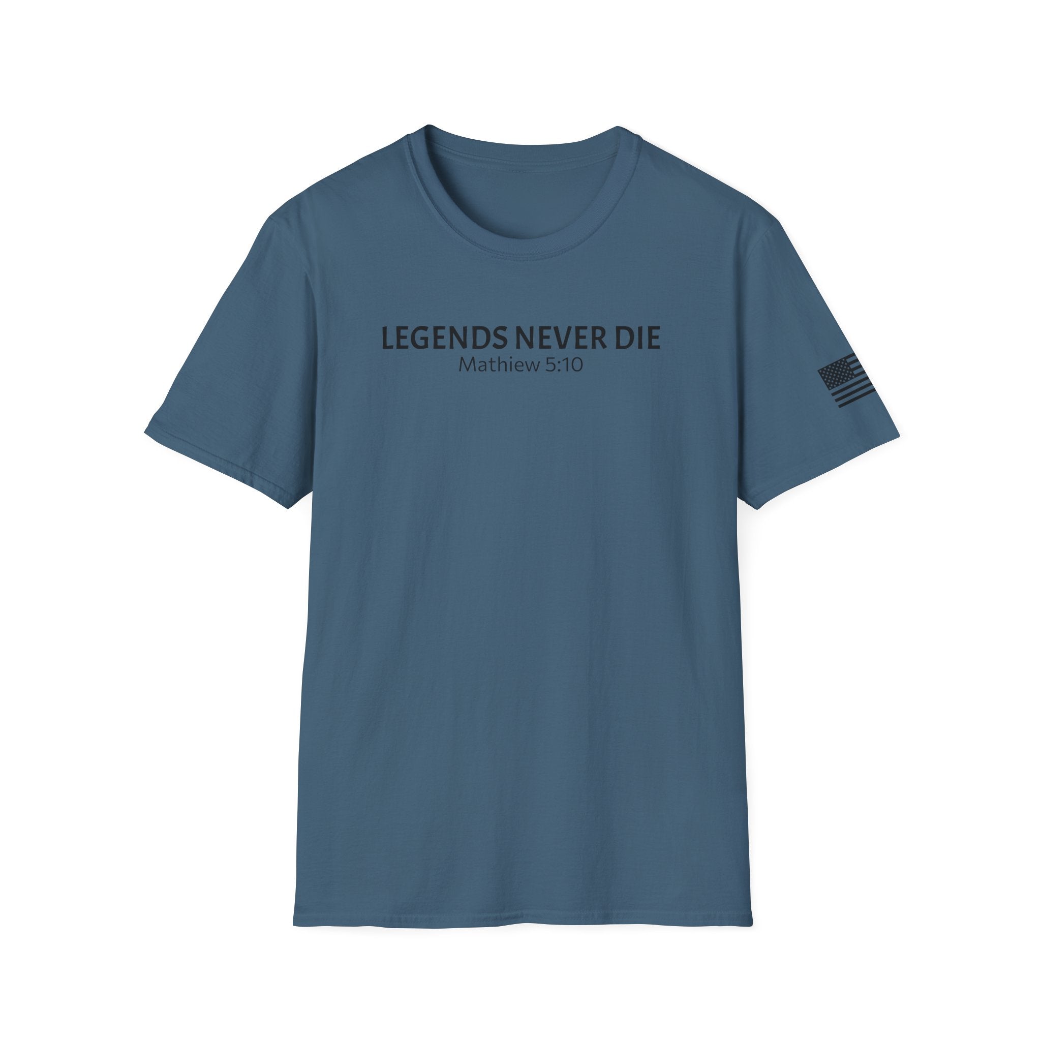 Legends Never Die Tee, Charlie Kirk, with Verse