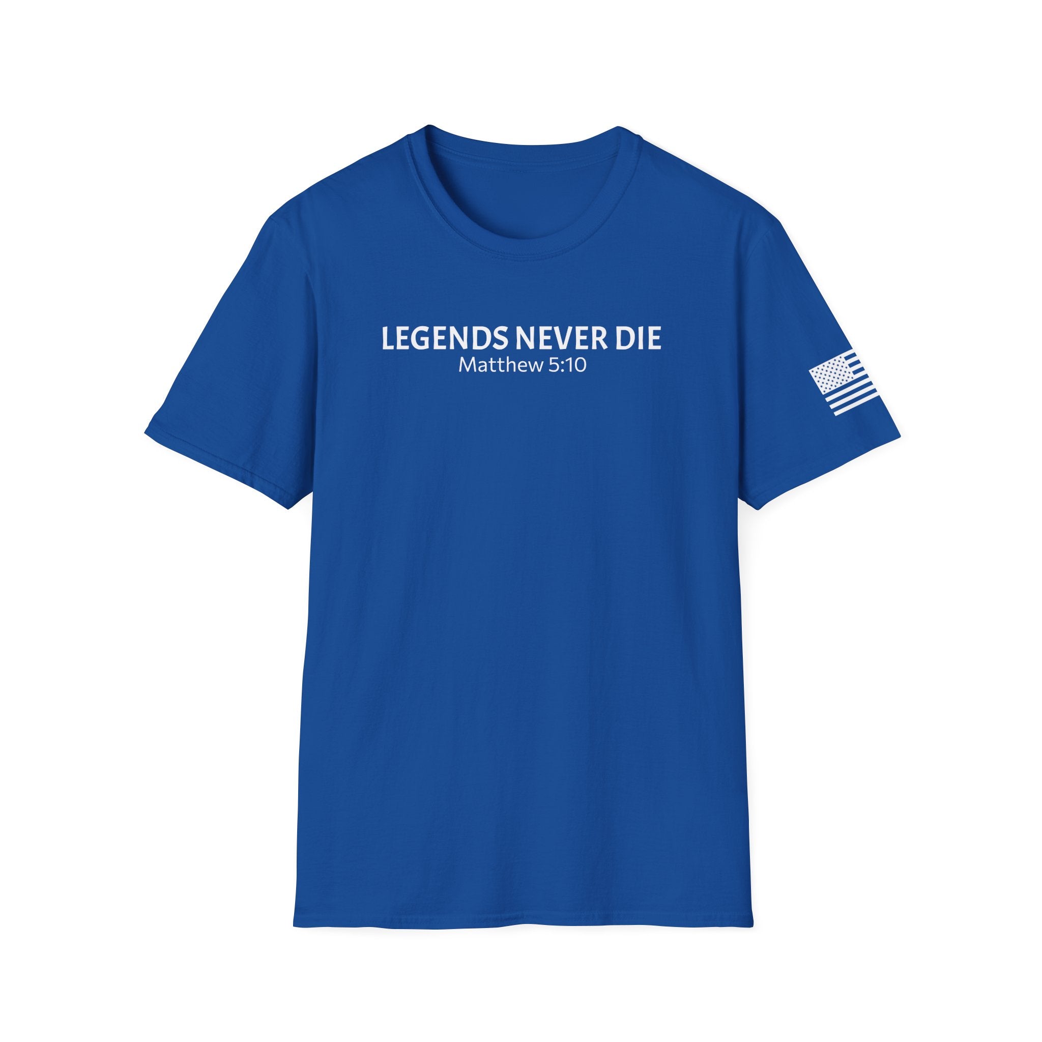 Legends Never Die Tee w/verse, Charlie Kirk
