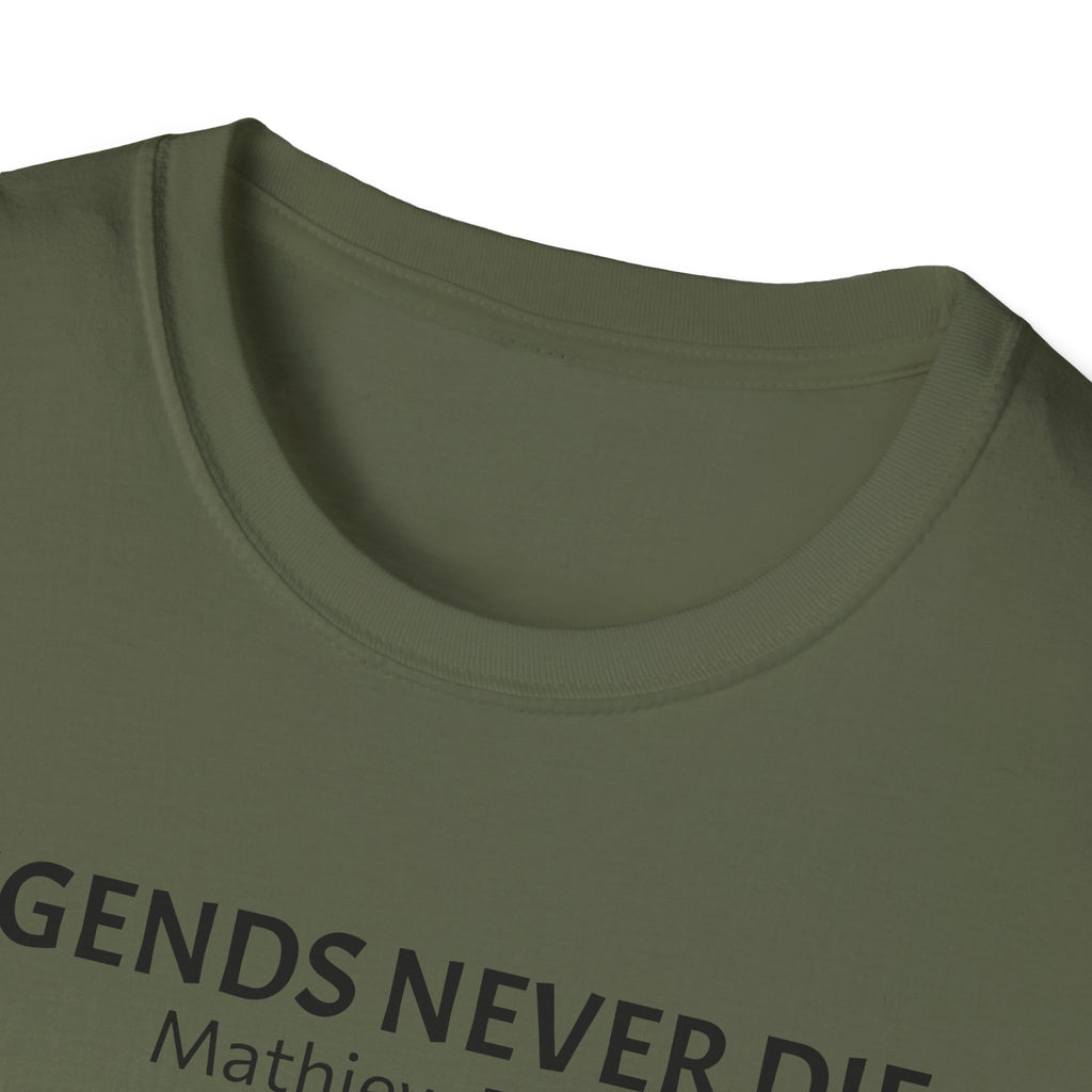 Legends Never Die Tee, Charlie Kirk, with Verse