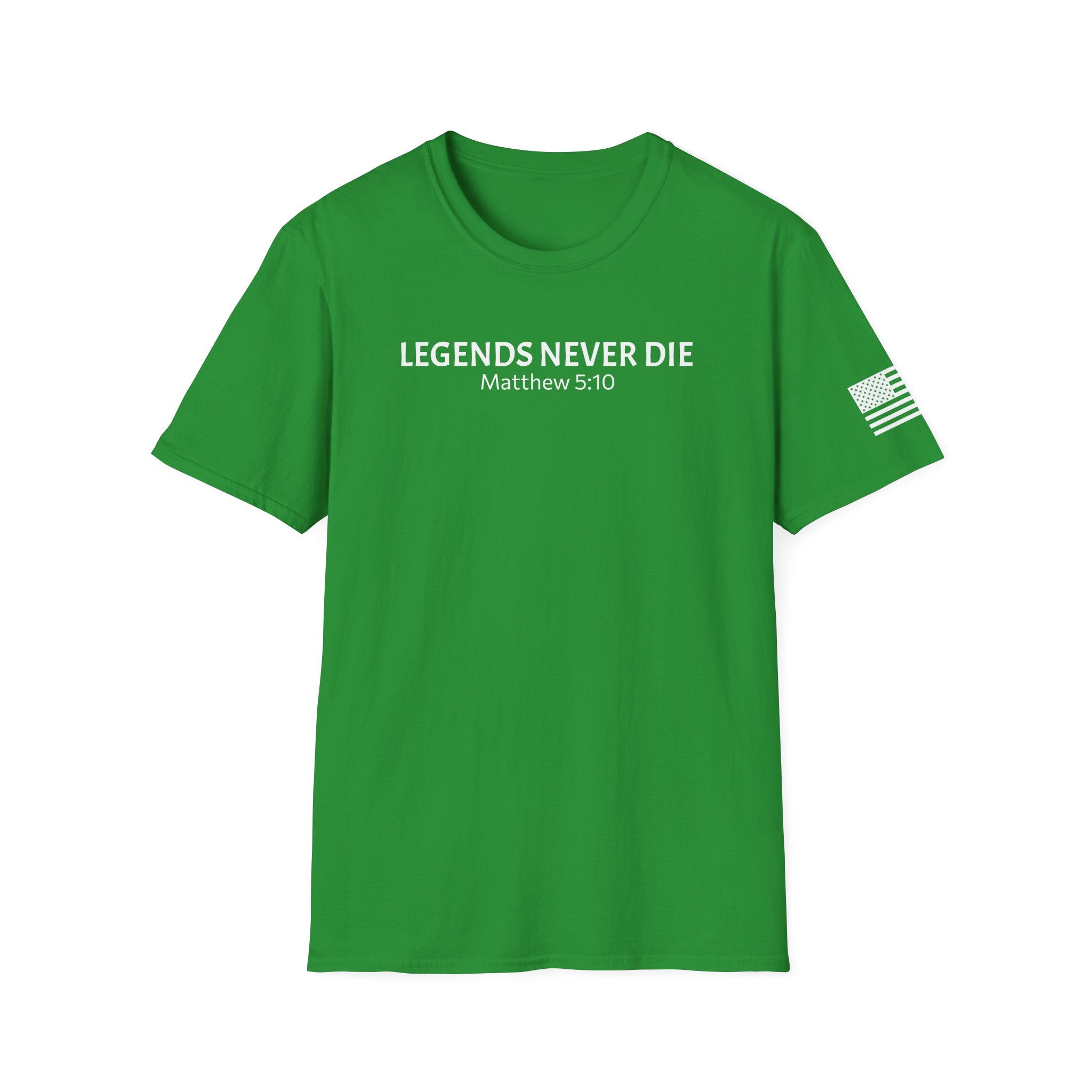 Legends Never Die Tee w/verse, Charlie Kirk