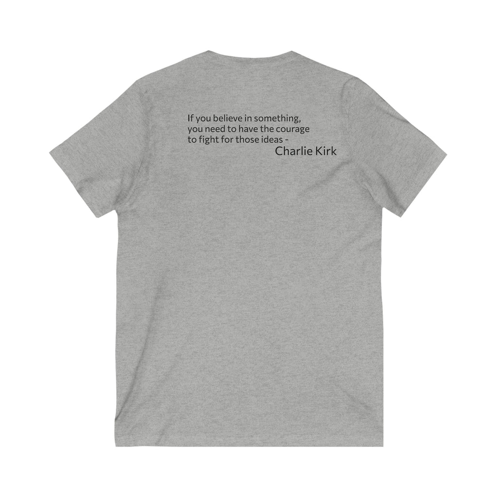Legends Never Die V-Neck Tee, Charlie Kirk
