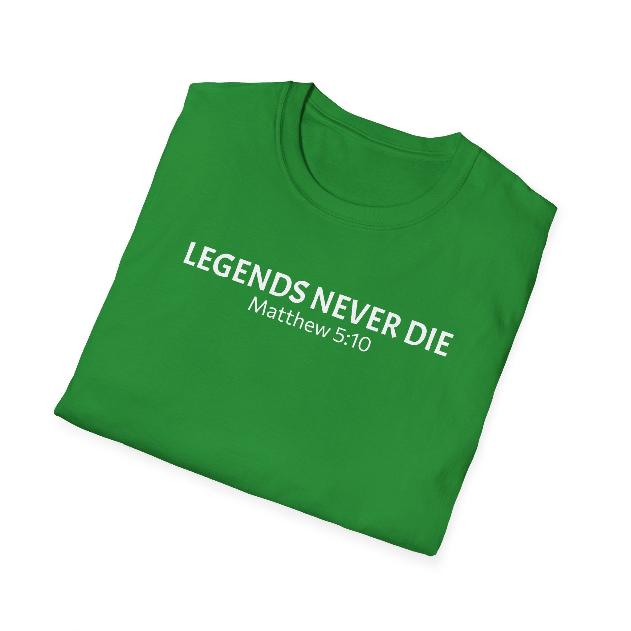 Legends Never Die Tee w/verse, Charlie Kirk