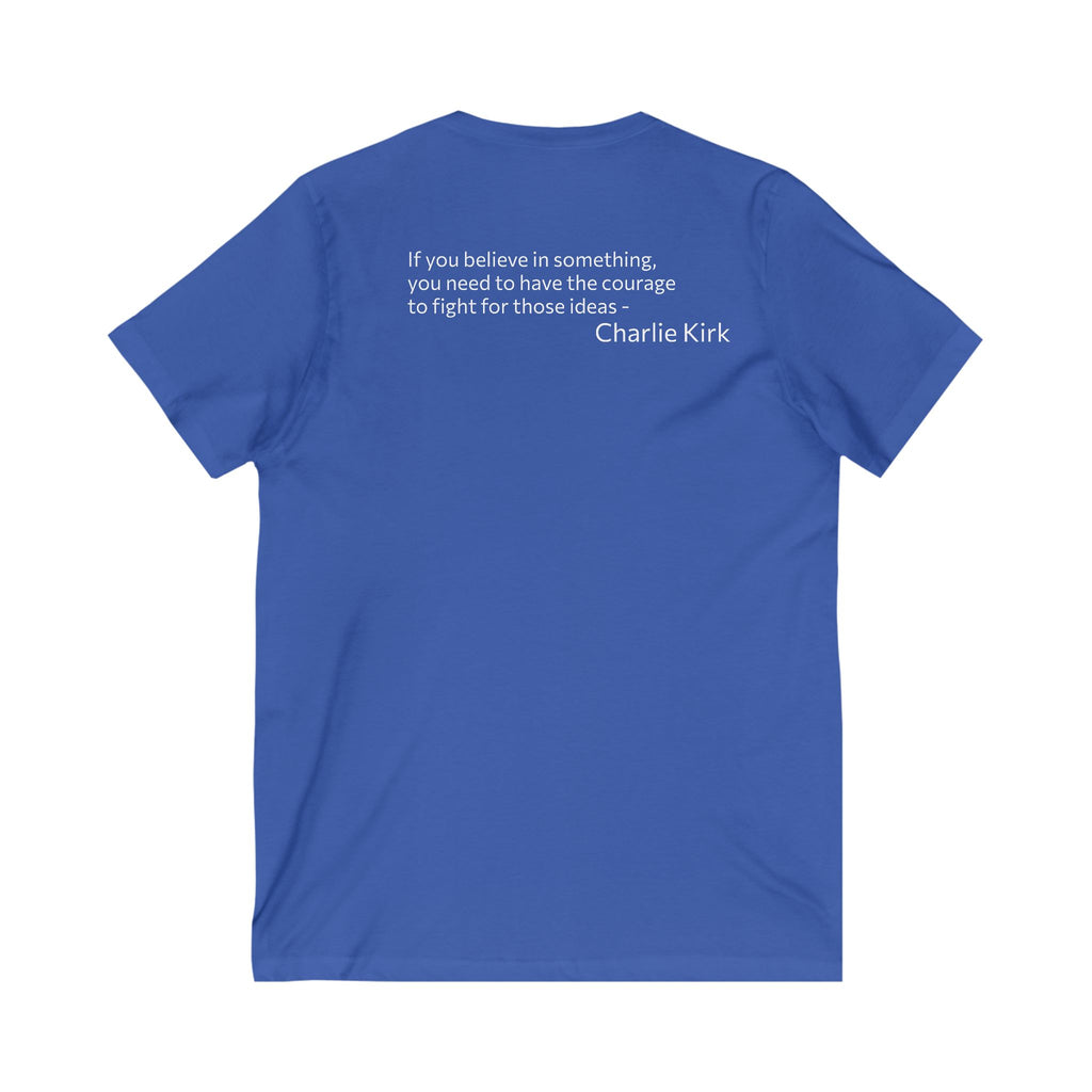 Legends Never Die V-Neck Tee, Charlie Kirk