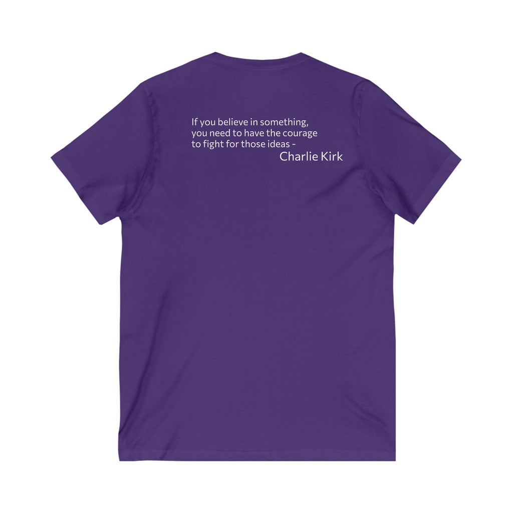 Legends Never Die V-Neck Tee, Charlie Kirk