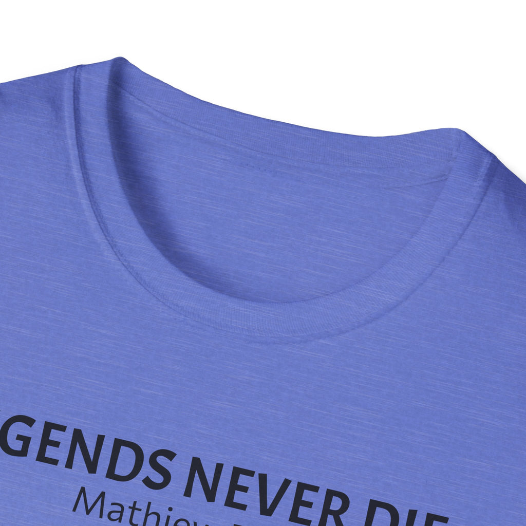 Legends Never Die Tee, Charlie Kirk, with Verse