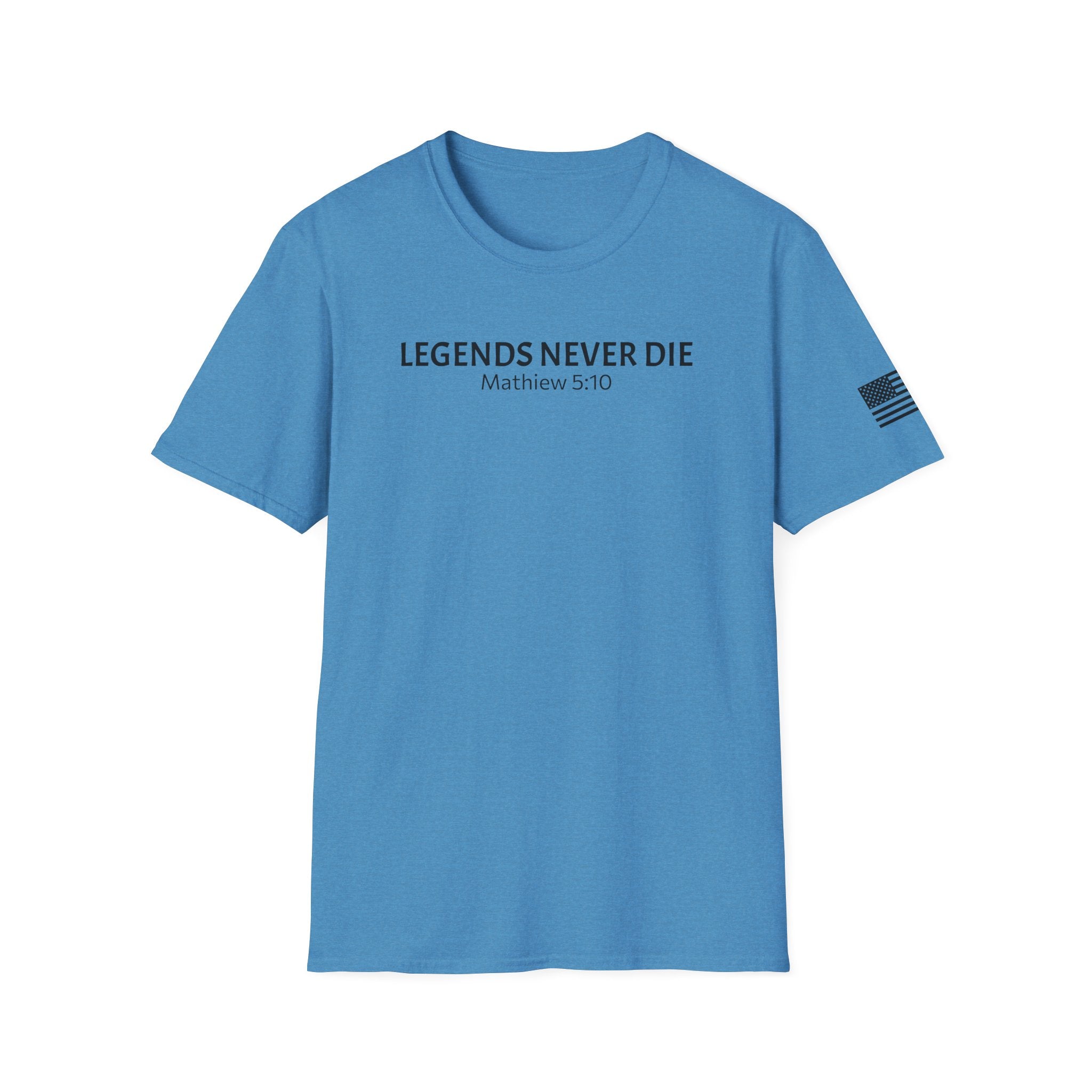 Legends Never Die Tee, Charlie Kirk, with Verse