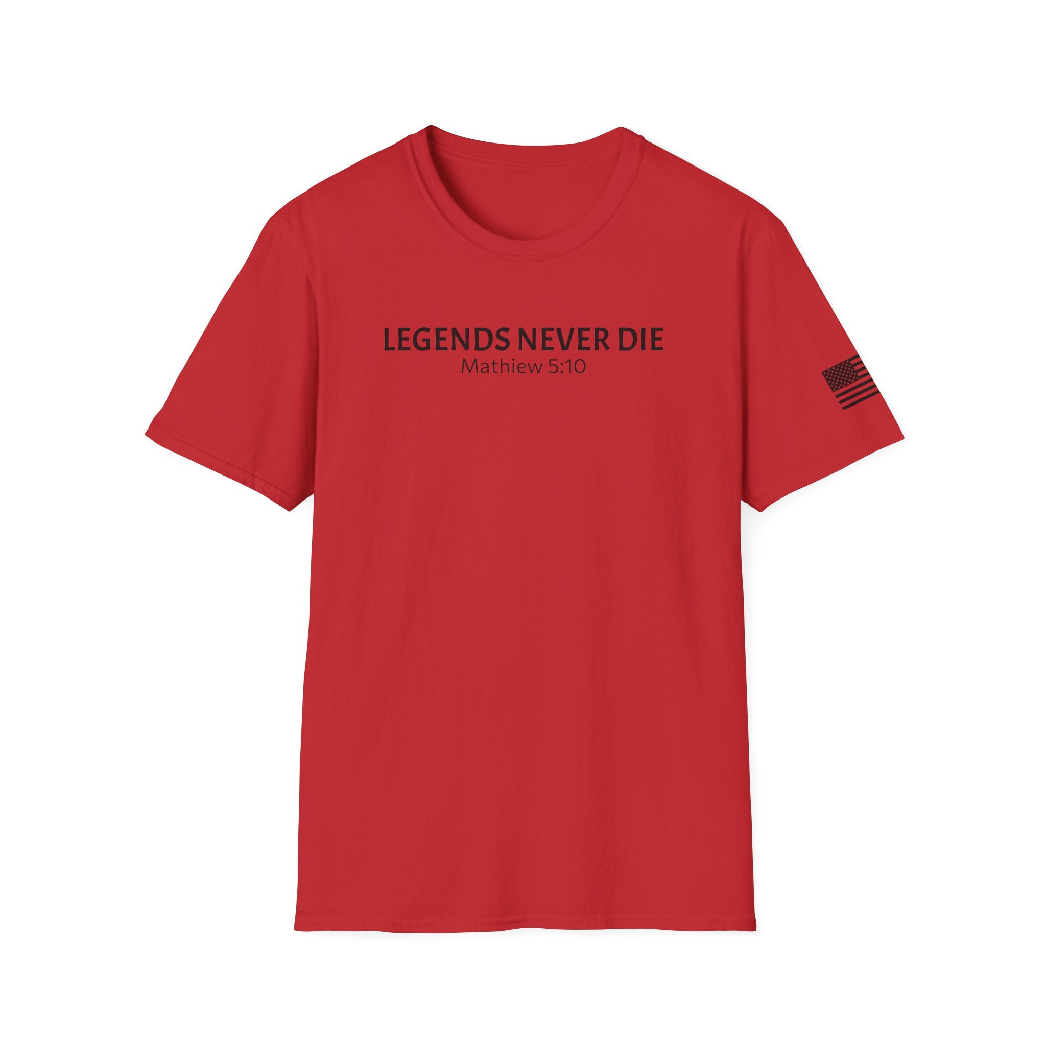 Legends Never Die Tee, Charlie Kirk, with Verse