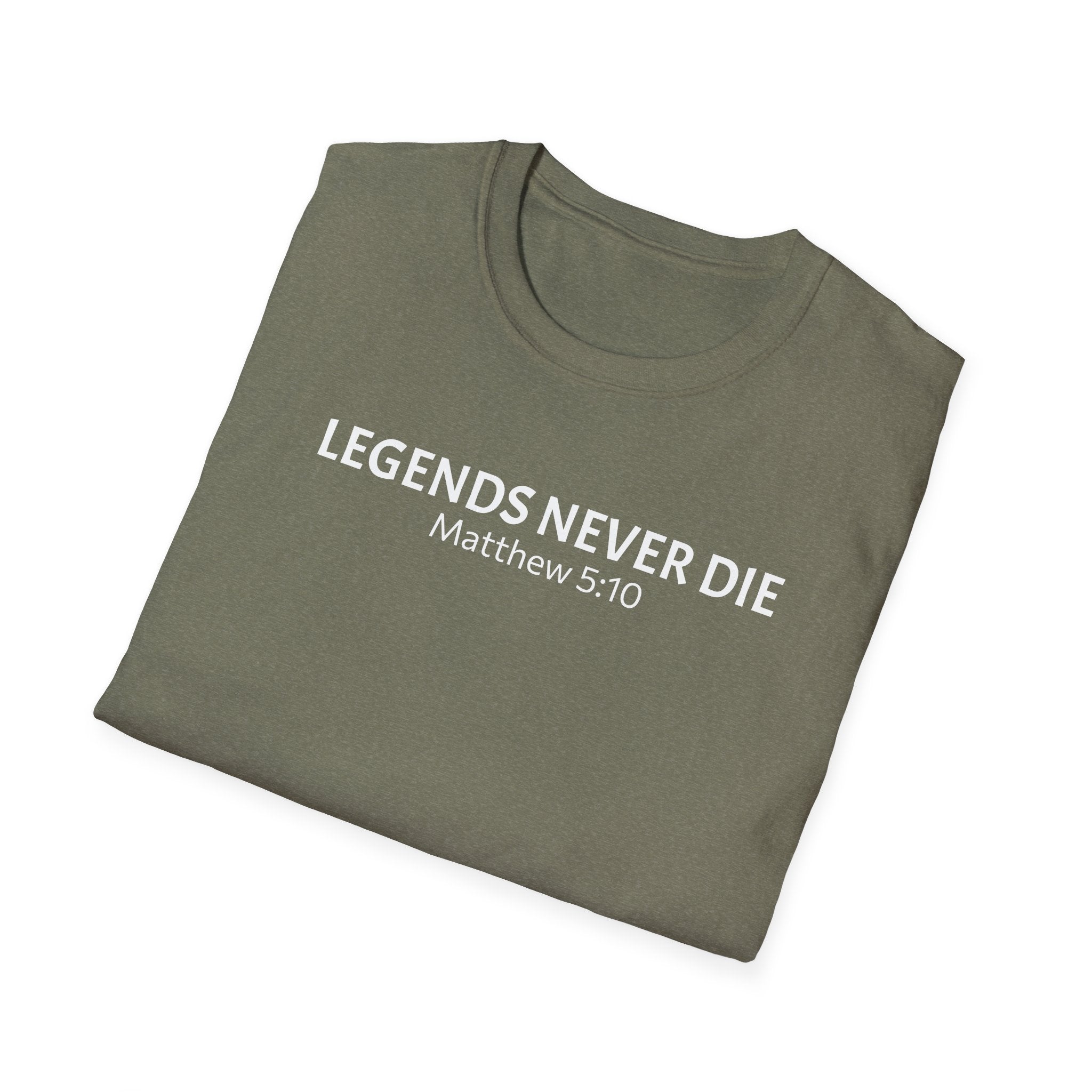 Legends Never Die Tee w/verse, Charlie Kirk