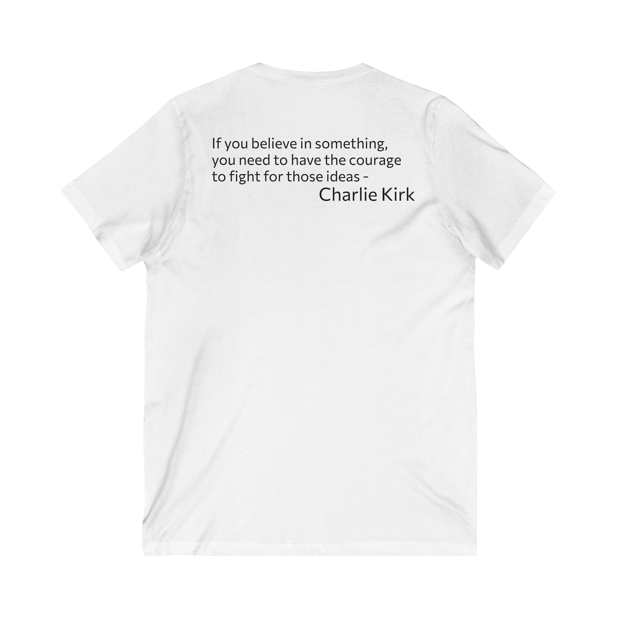 Legends Never Die V-Neck Tee w/verse, Charlie Kirk