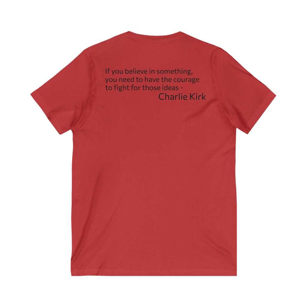 Legends Never Die V-Neck Tee w/verse, Charlie Kirk