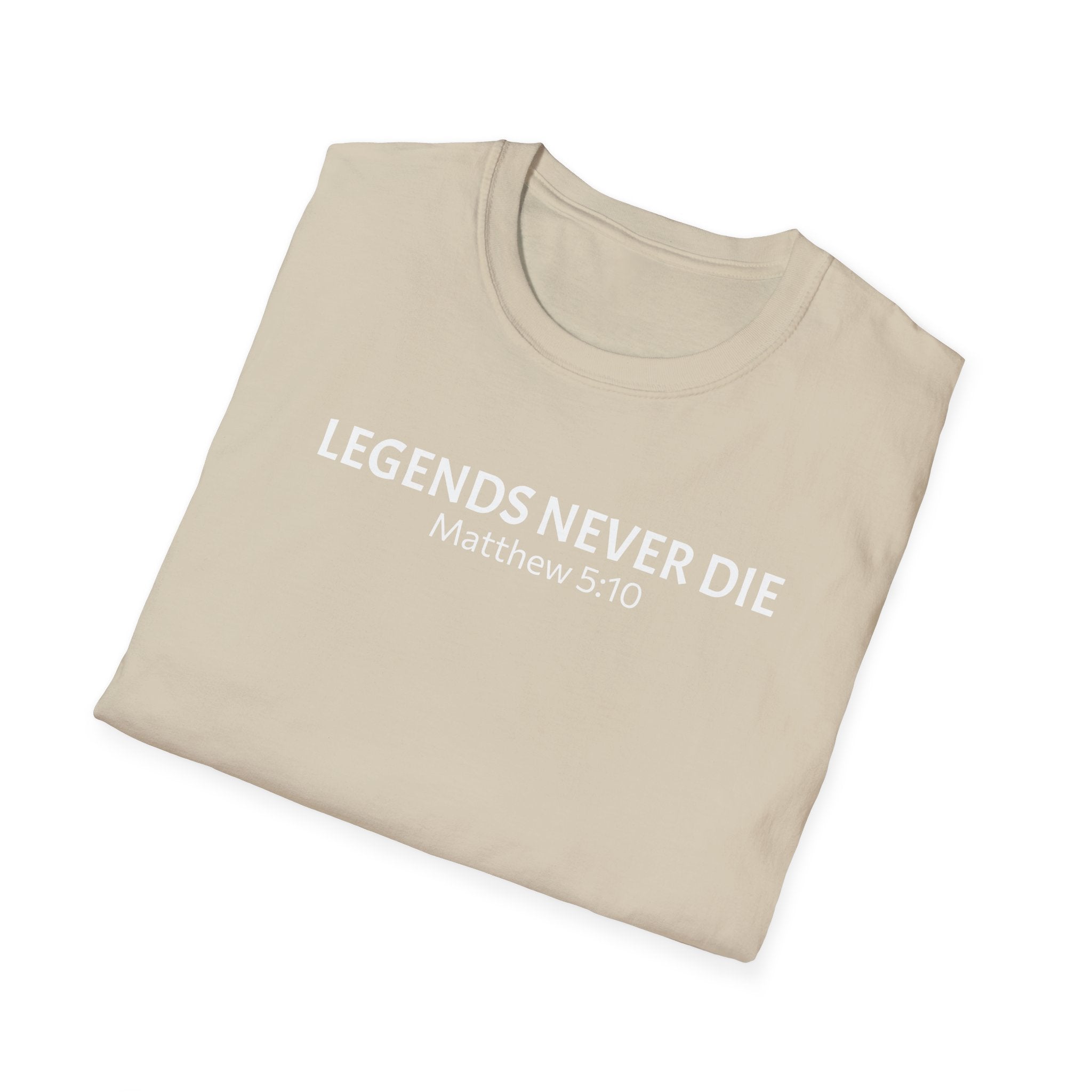 Legends Never Die Tee w/verse, Charlie Kirk