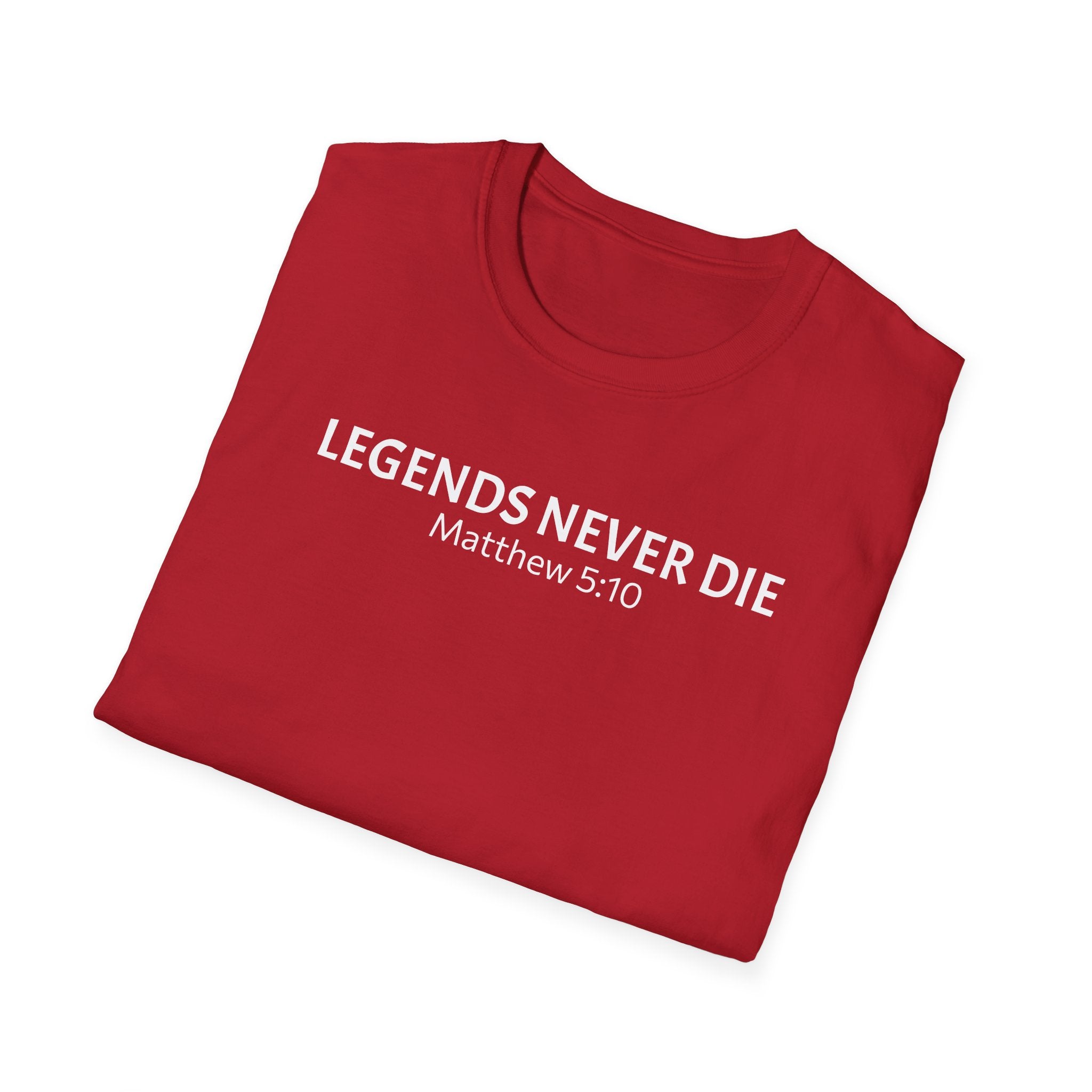 Legends Never Die Tee w/verse, Charlie Kirk