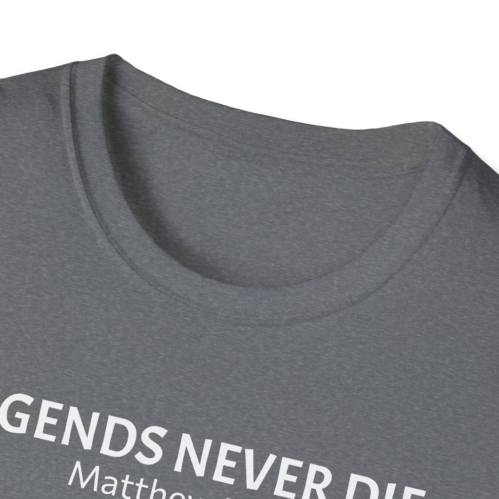 Legends Never Die Tee w/verse, Charlie Kirk