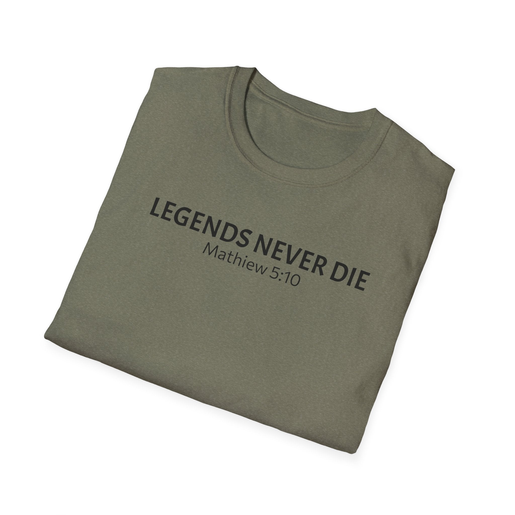 Legends Never Die Tee, Charlie Kirk, with Verse