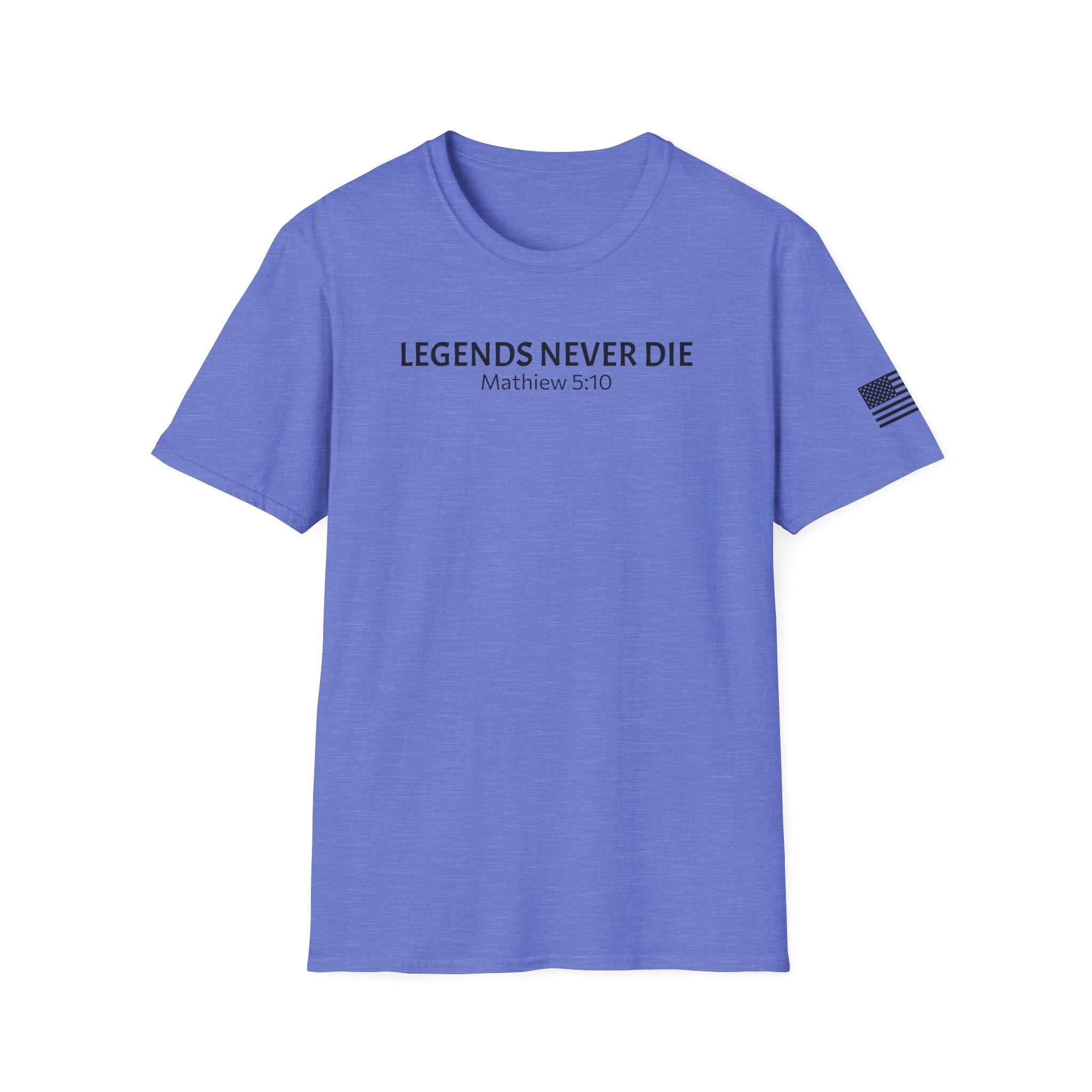Legends Never Die Tee, Charlie Kirk, with Verse