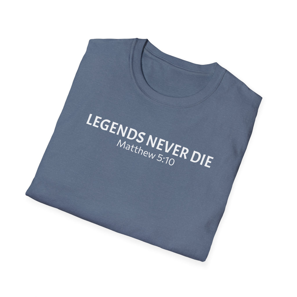 Legends Never Die Tee w/verse, Charlie Kirk