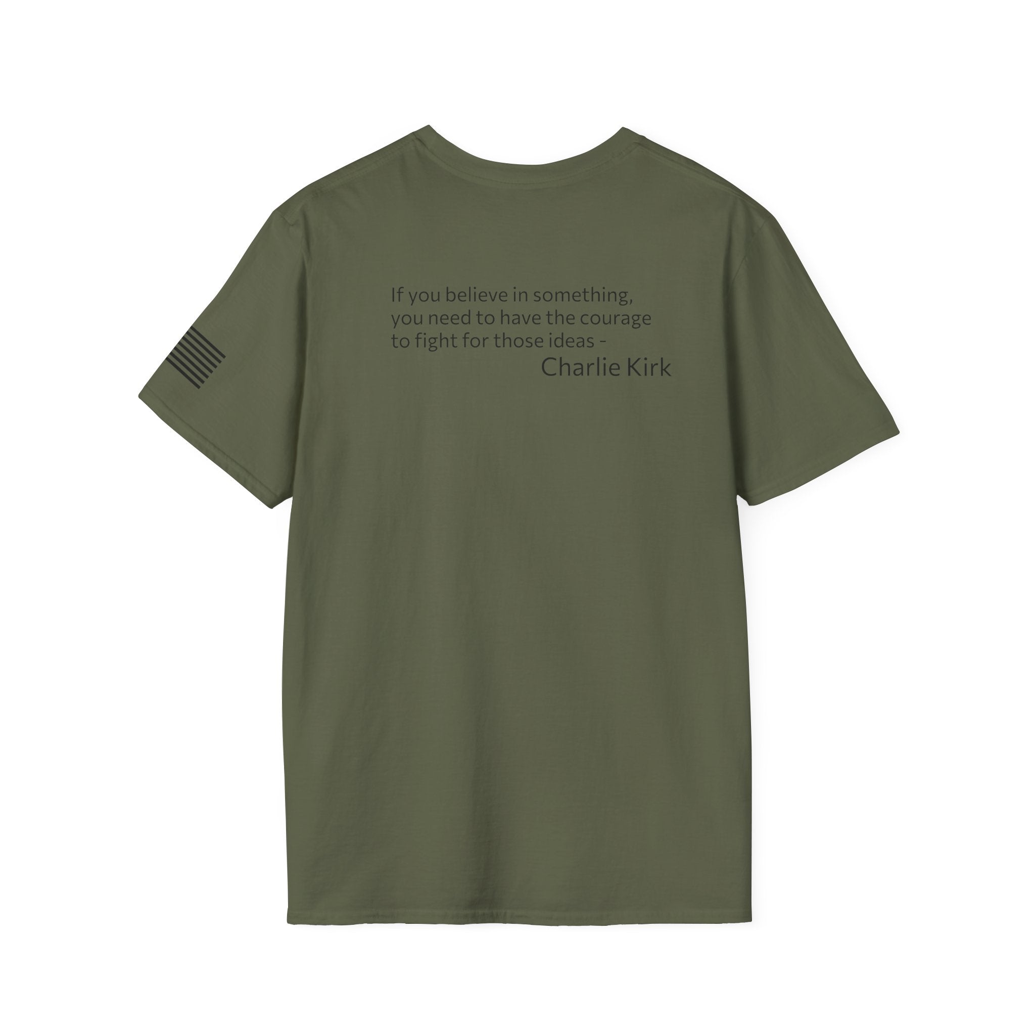 Legends Never Die Tee, Charlie Kirk, with Verse