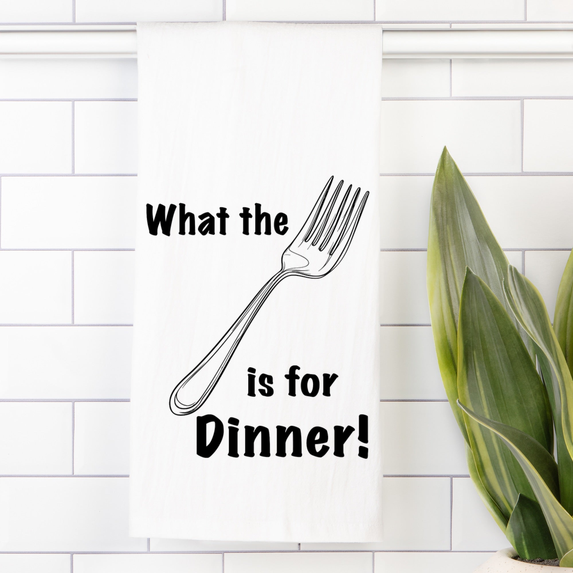What's for Dinner Tea Towel (Flour Sack)