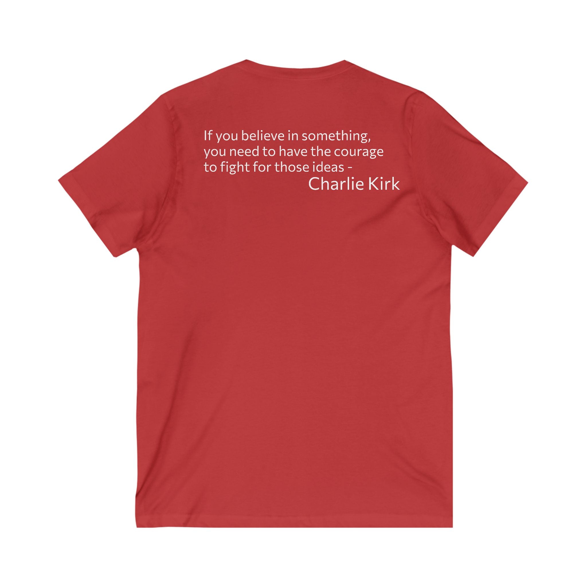 Legends Never Die V-Neck Tee w/verse, Charlie Kirk