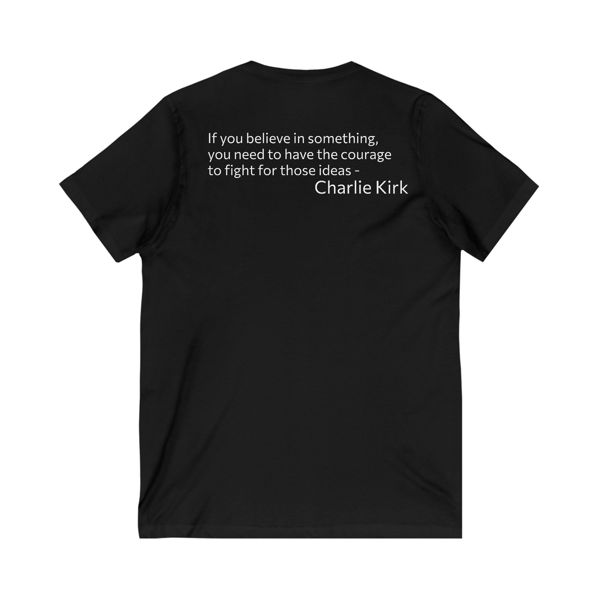 Legends Never Die V-Neck Tee w/verse, Charlie Kirk