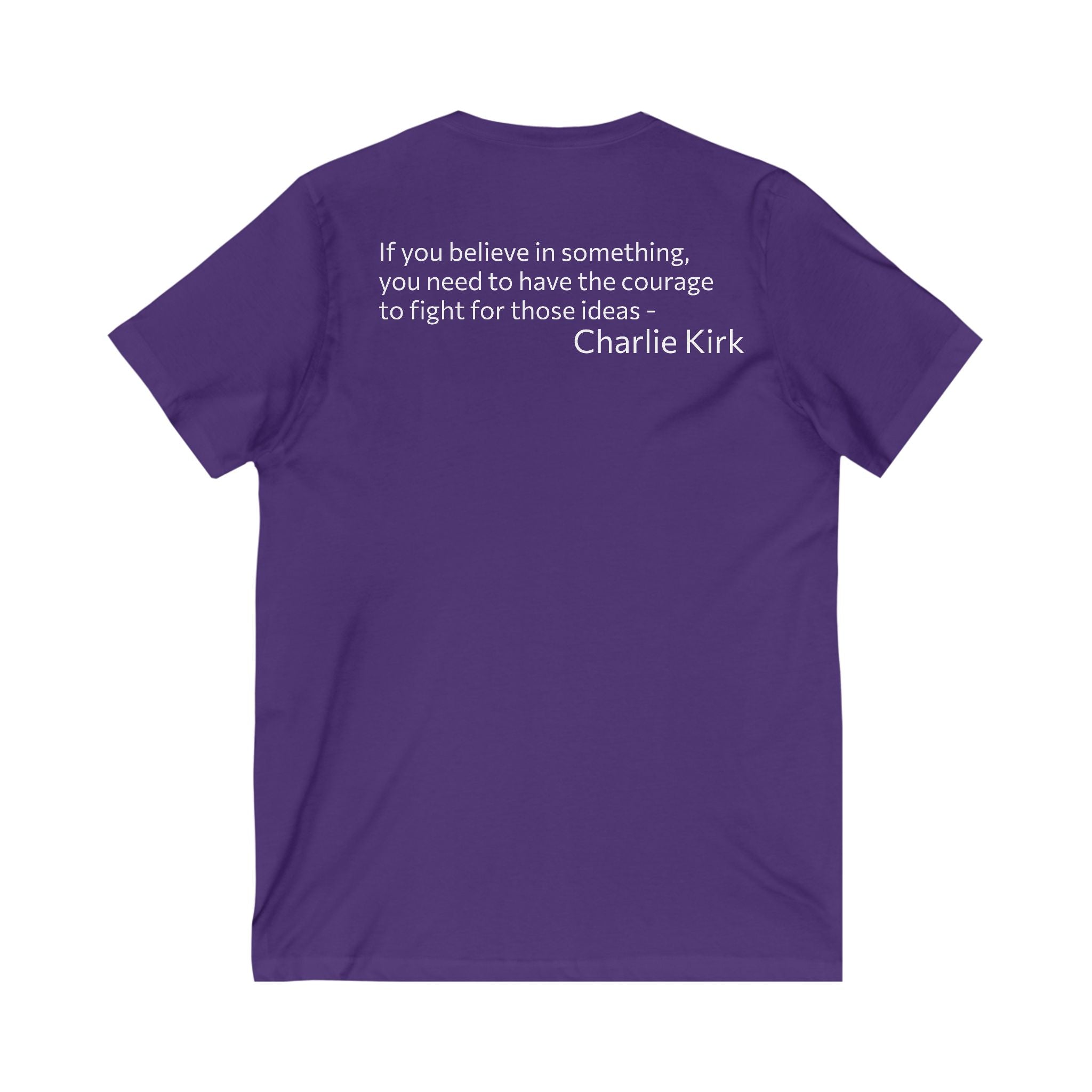 Legends Never Die V-Neck Tee w/verse, Charlie Kirk