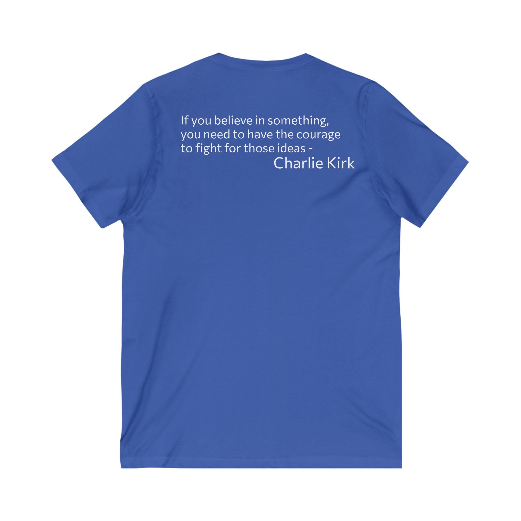 Legends Never Die V-Neck Tee w/verse, Charlie Kirk