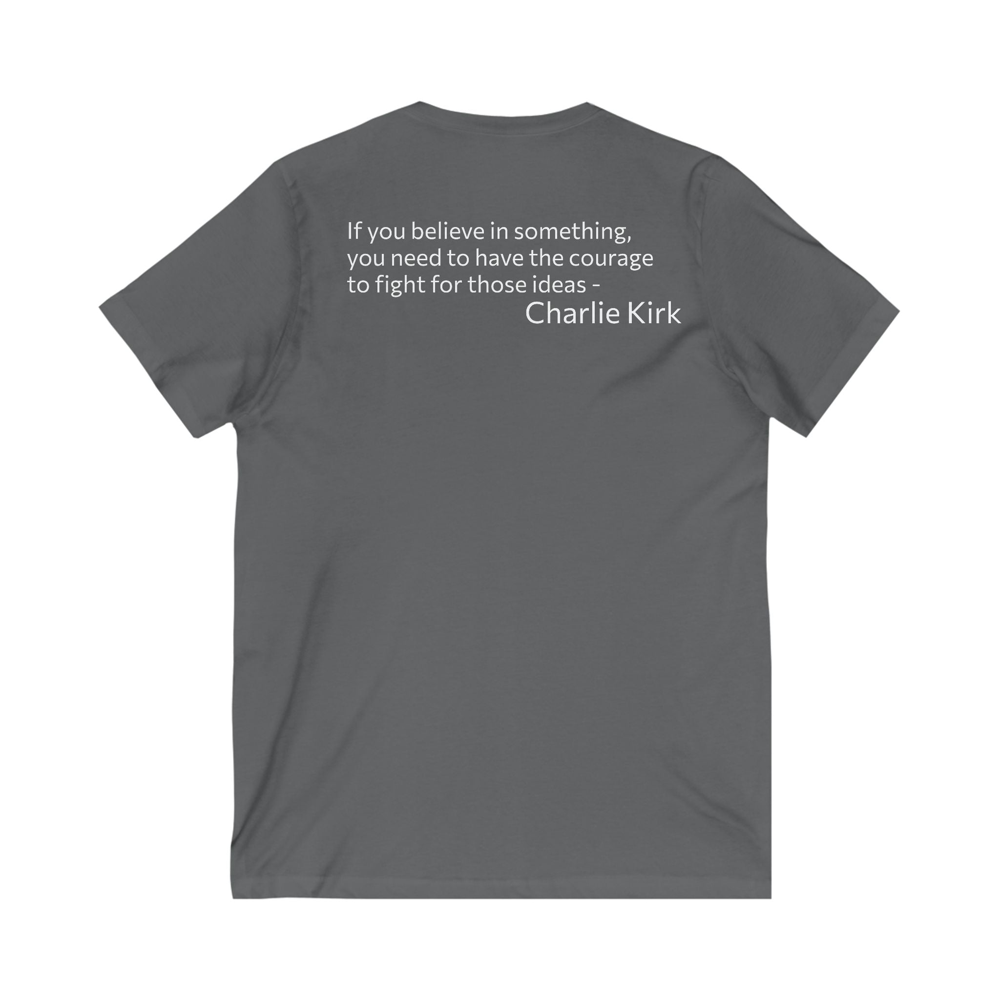 Legends Never Die V-Neck Tee w/verse, Charlie Kirk