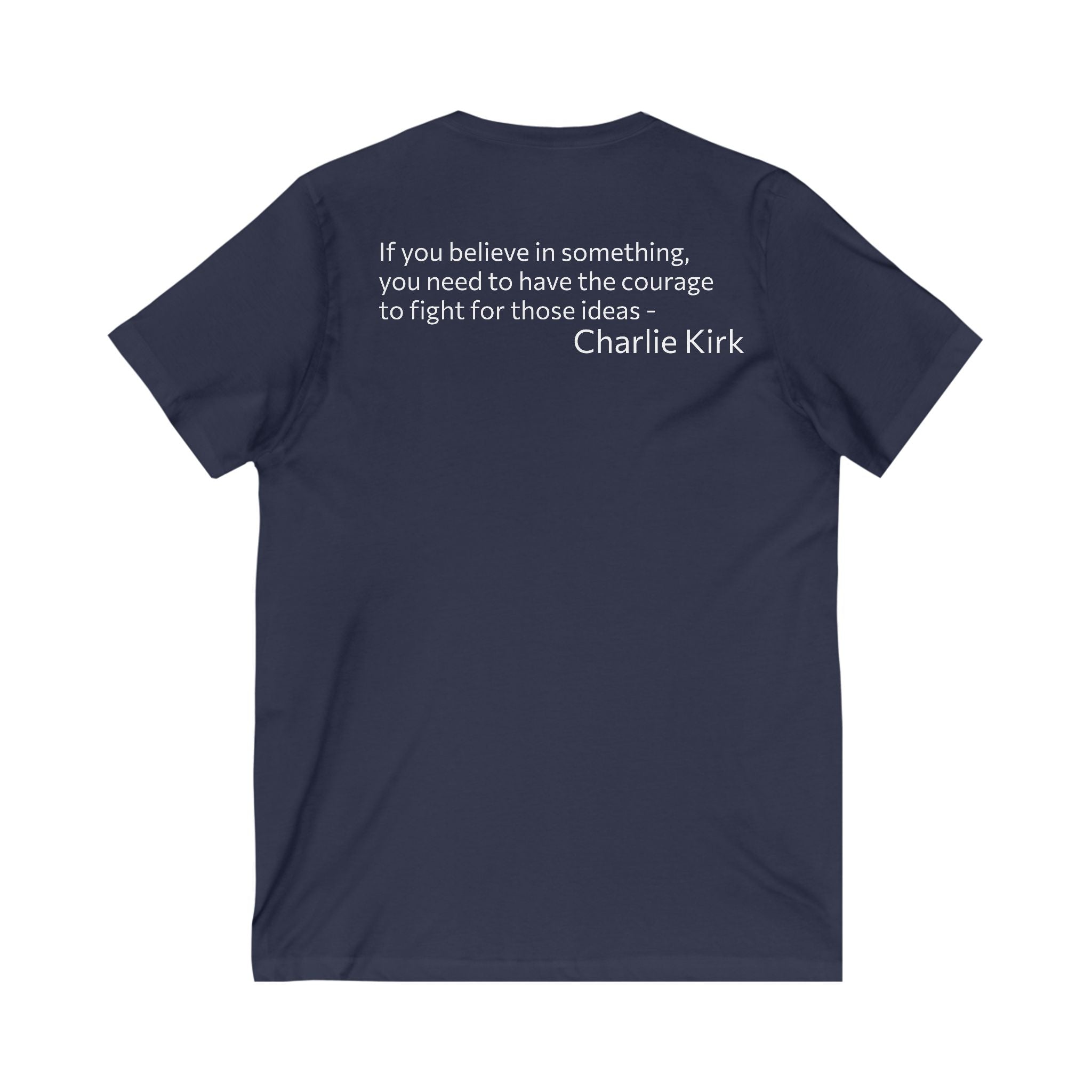 Legends Never Die V-Neck Tee w/verse, Charlie Kirk
