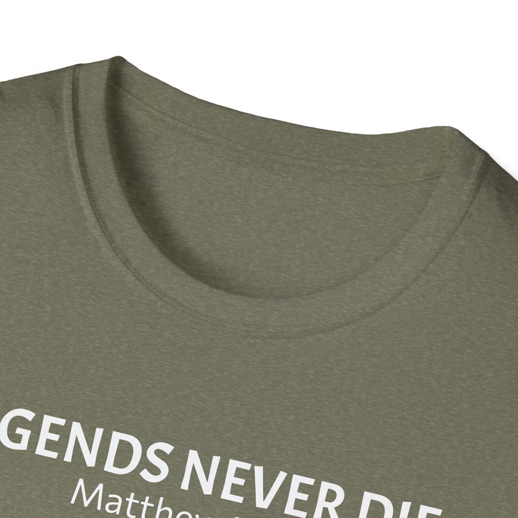 Legends Never Die Tee w/verse, Charlie Kirk