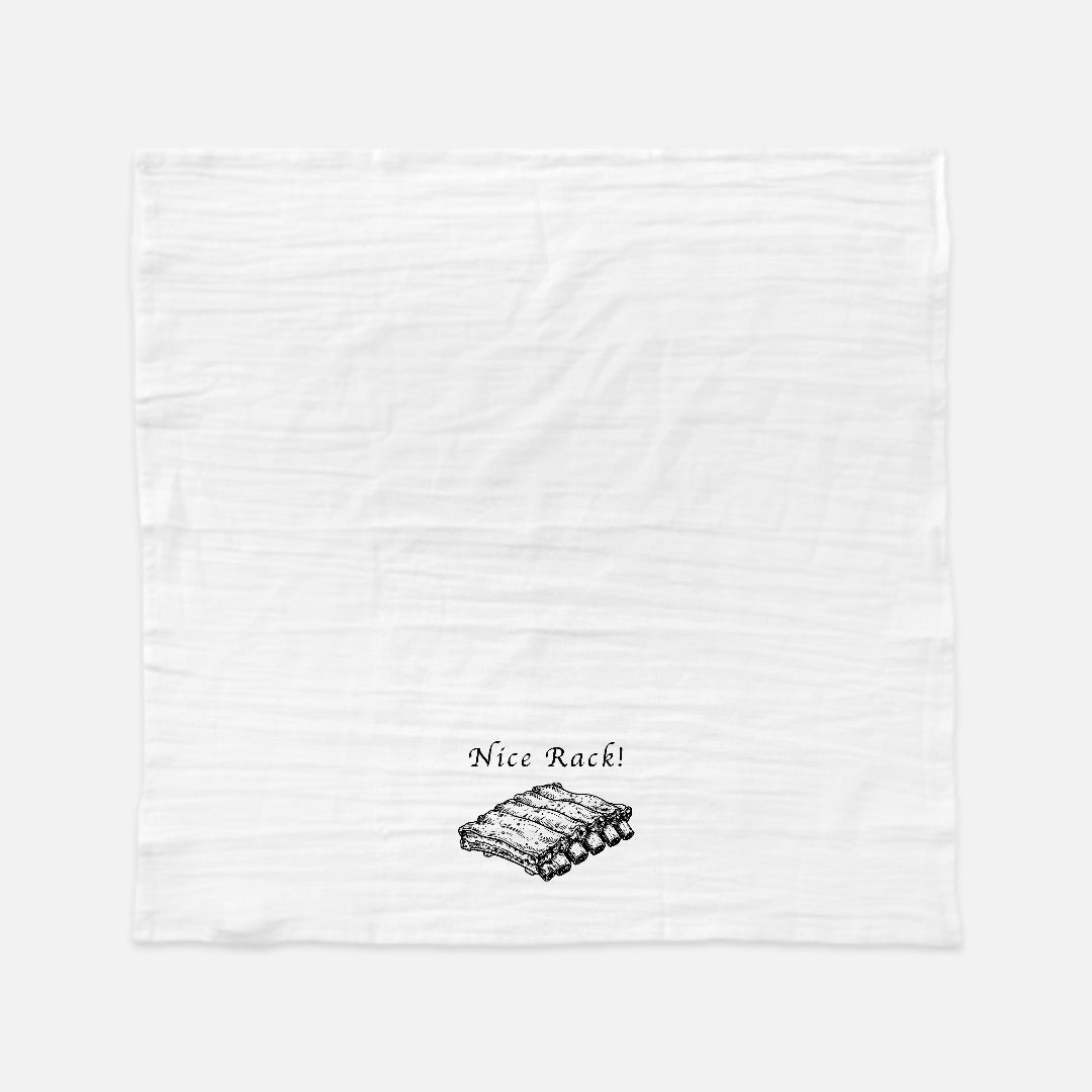 Nice Rack  of Ribs Tea Towel (Flour Sack)