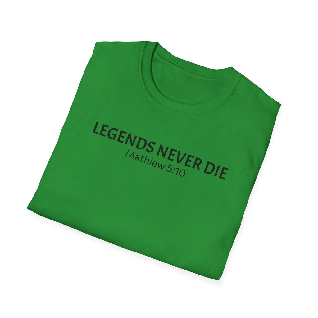 Legends Never Die Tee, Charlie Kirk, with Verse