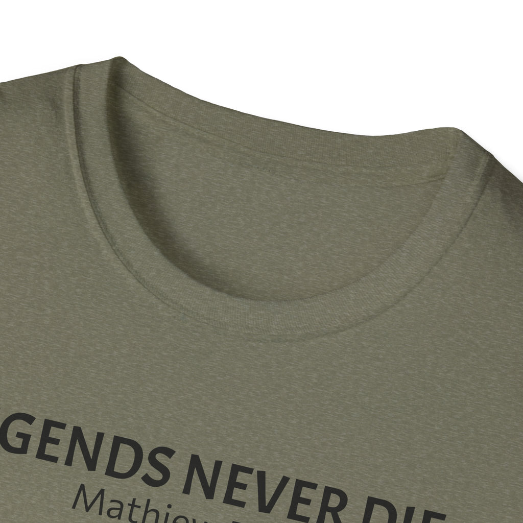 Legends Never Die Tee, Charlie Kirk, with Verse