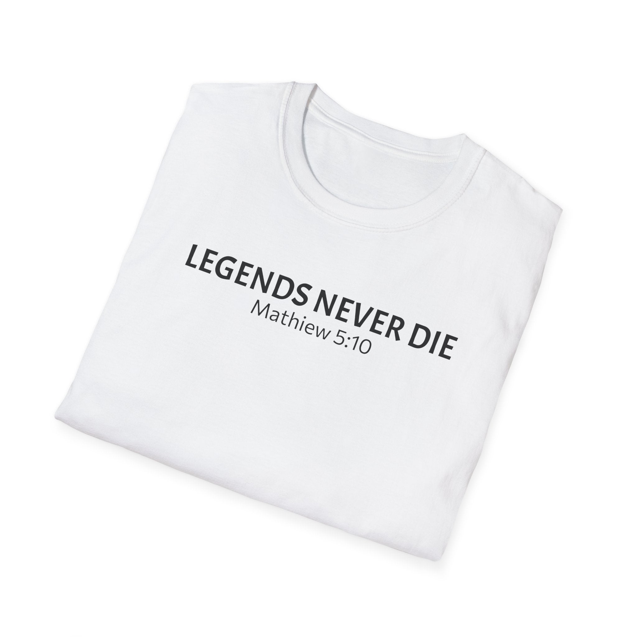 Legends Never Die Tee, Charlie Kirk, with Verse