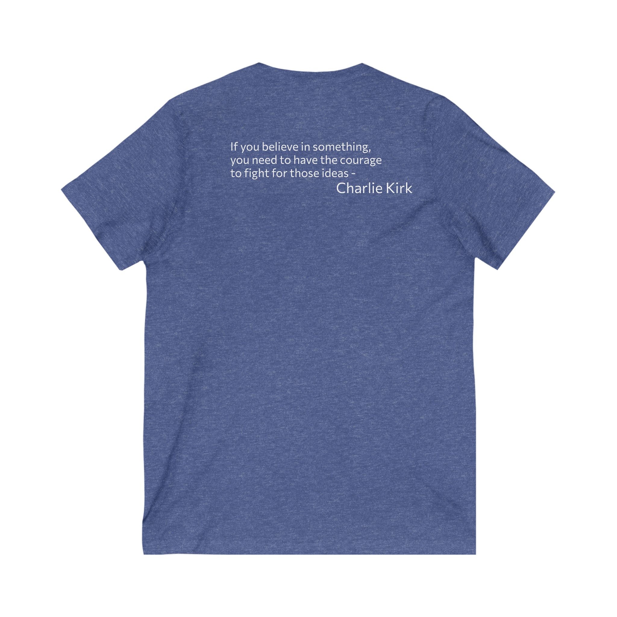 Legends Never Die V-Neck Tee, Charlie Kirk