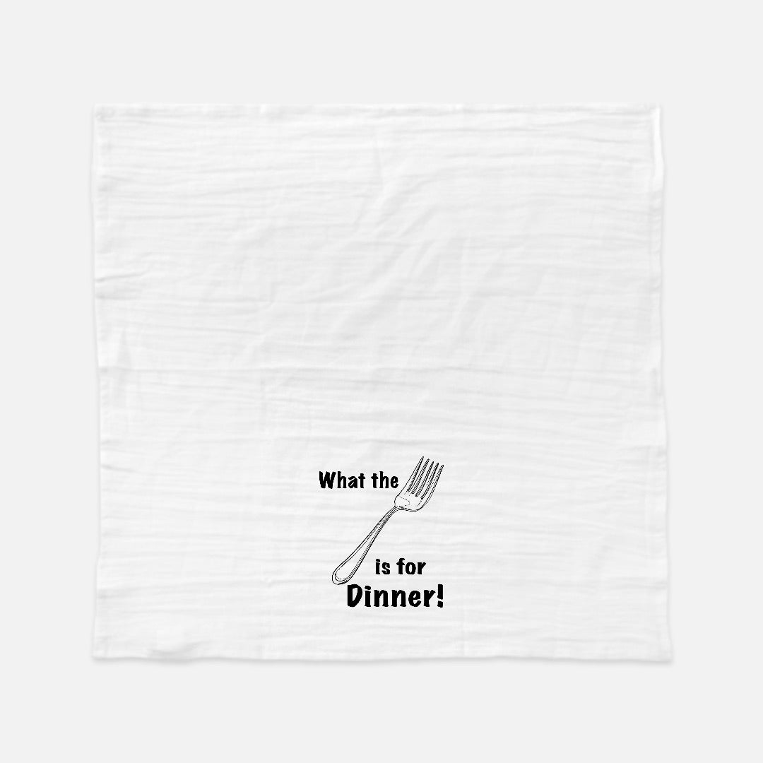 What's for Dinner Tea Towel (Flour Sack)