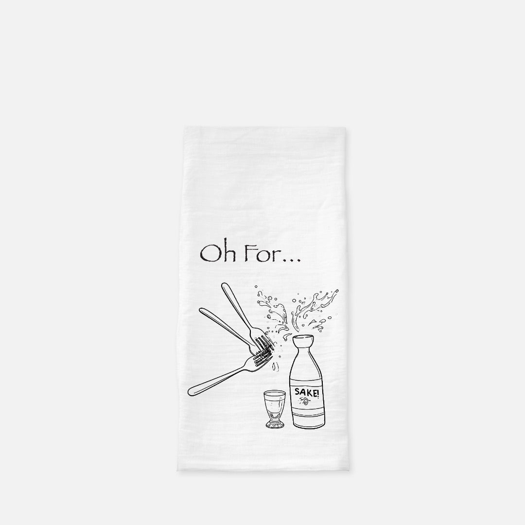 For Forks Sake Tea Towel (Flour Sack)