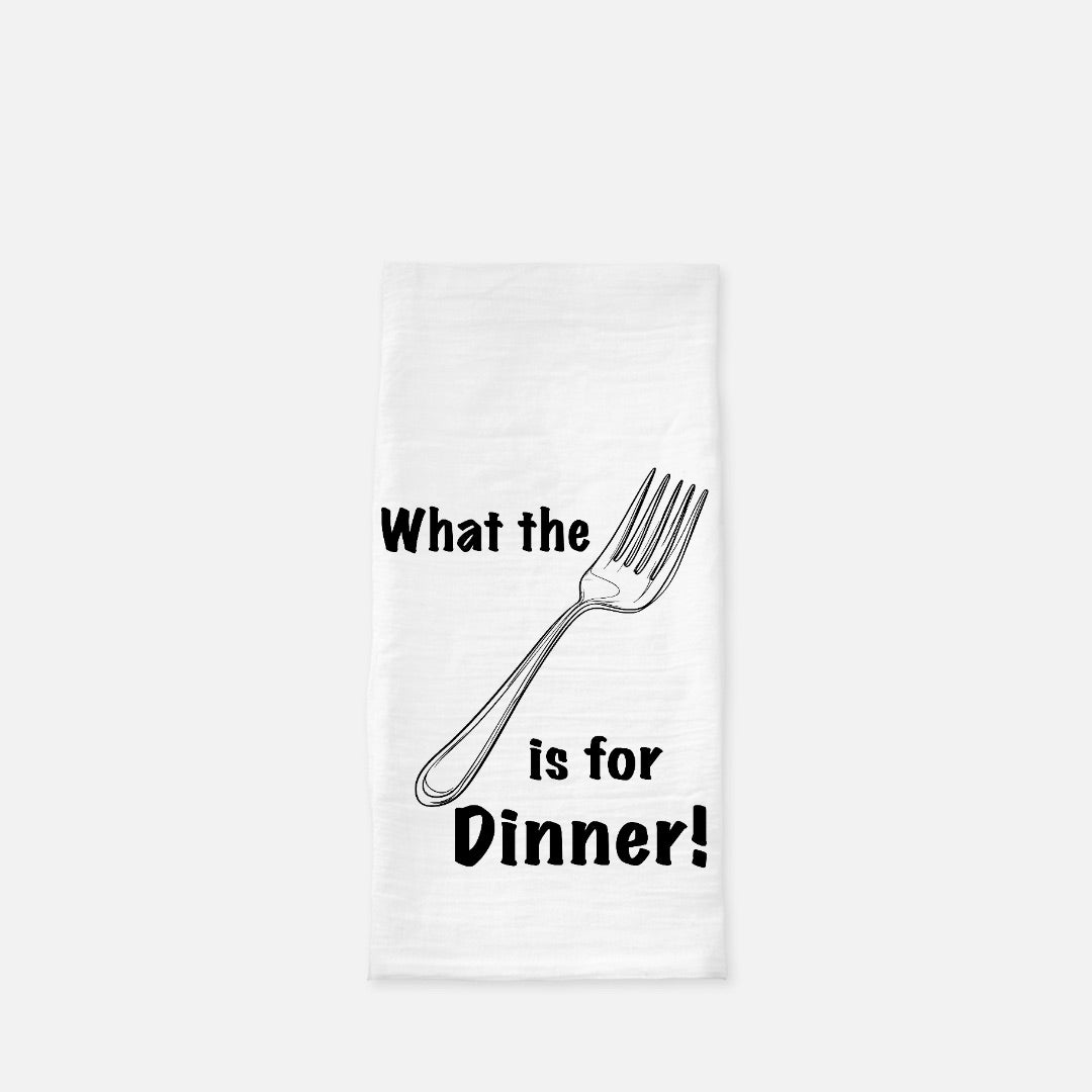 What's for Dinner Tea Towel (Flour Sack)