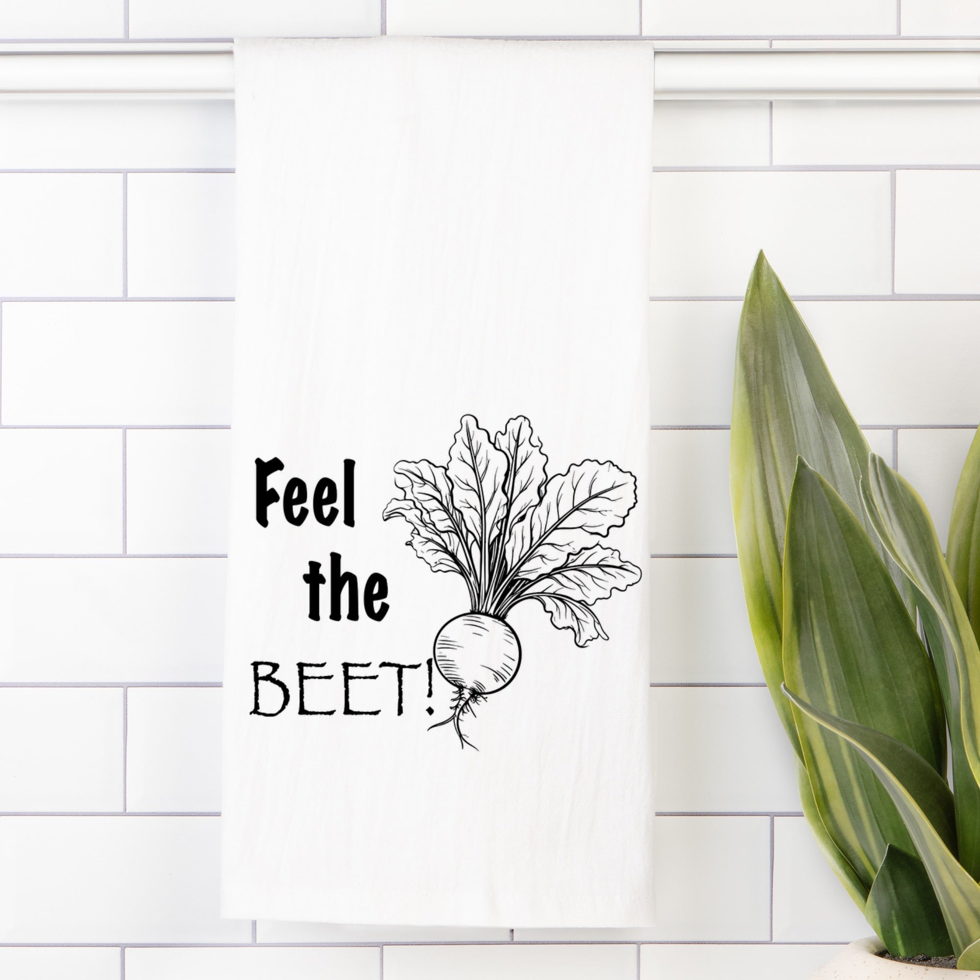 Feel the Beet Tea Towel (Flour Sack)