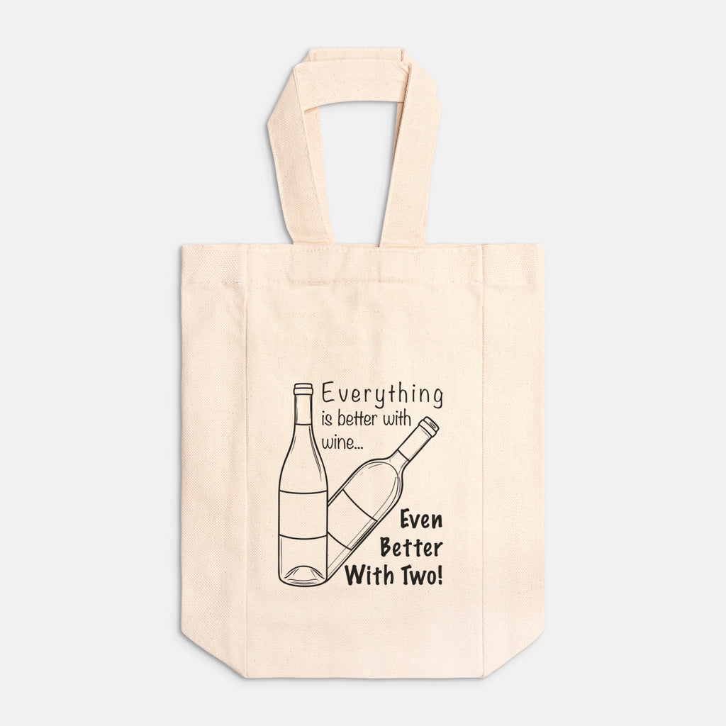 Double Trouble Wine Tote Canvas (Double)