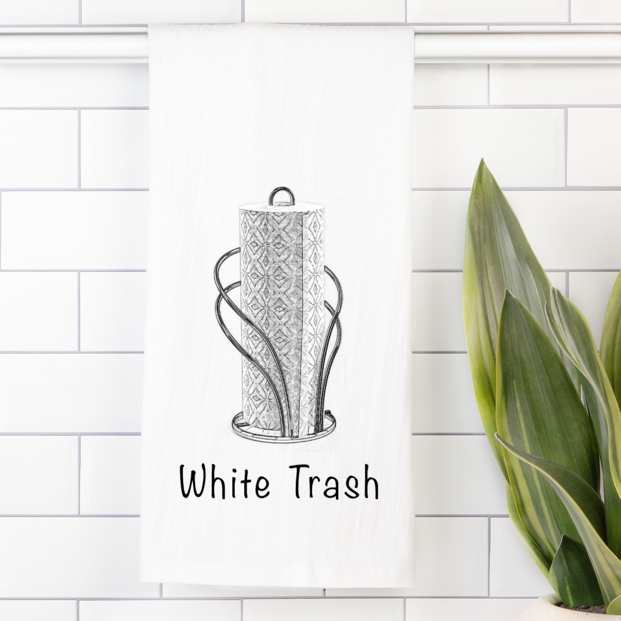 White Trash Tea Towel (Flour Sack)